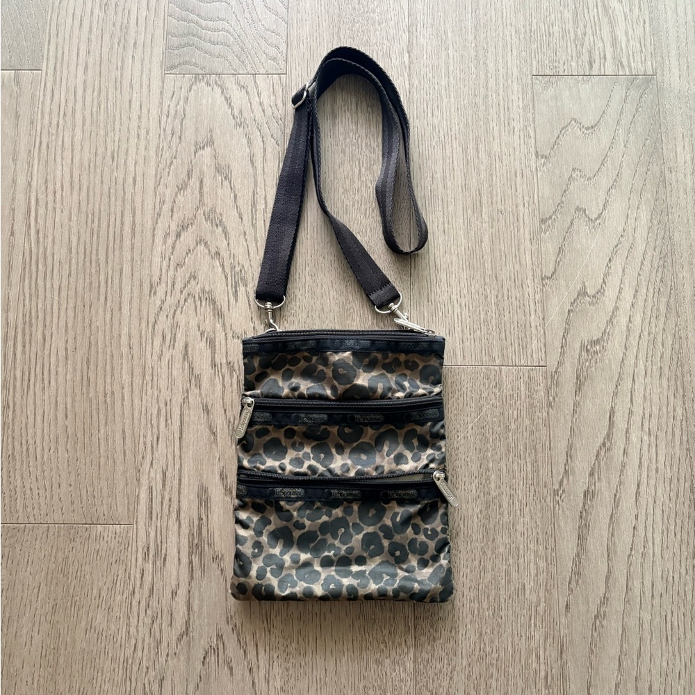 LeSportsac Leopard-Print Crossbody in Brown and Black